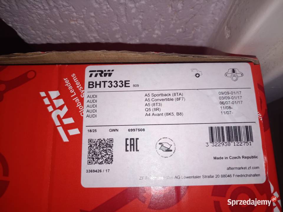 Zacisk hamulca BHT333E TRW