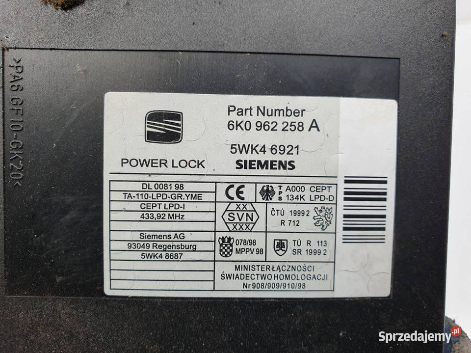 MODUŁ SEAT IBIZA II KOMFORTU 6K0962258A Lipno