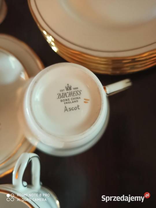 Patera Ascot DUCHESS England Biel ze złotem Gdańsk sprzedam