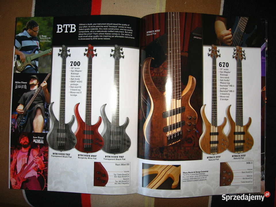 Ibanez 2012 Bass Guitar katalog gitar basowych