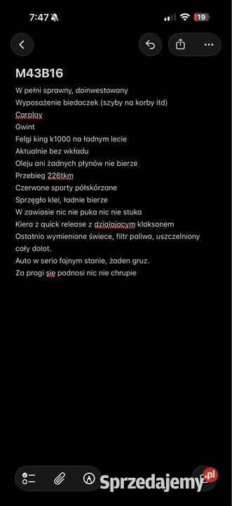 Sprzedam Zamienie 226000km warmińsko-mazurskie Iława