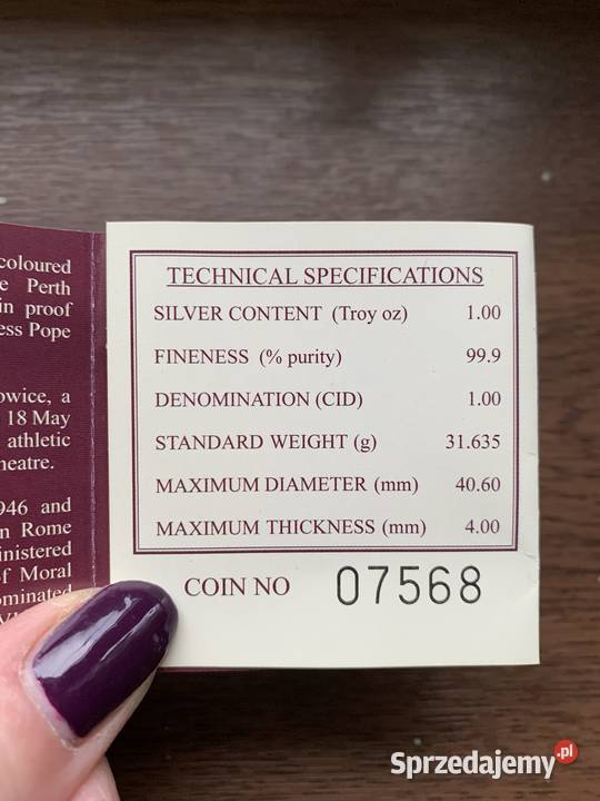 Jan Paweł II moneta kolekcjonerska Zgierz