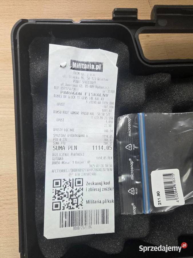 Pistolet CO2 RAM Glock 17 Gen5 T4E Bydgoszcz