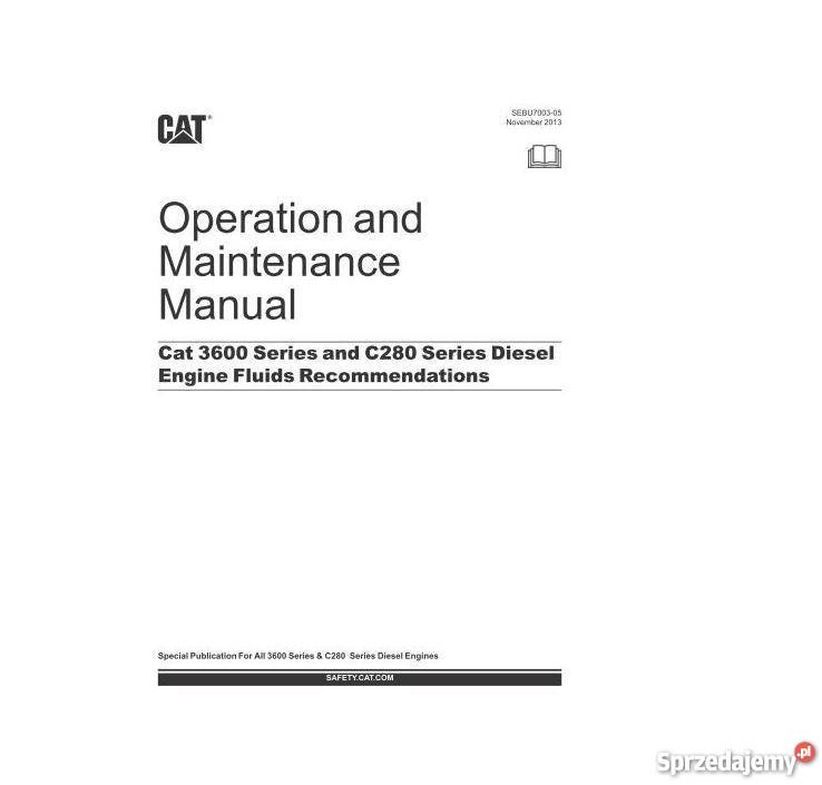 Cat CATERPILAR 3600 C280 instrukcja obsługi Kielce