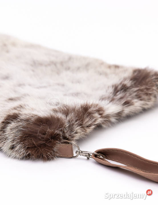 Skórzana torebka listonoszka naturalne futro z Szaflary