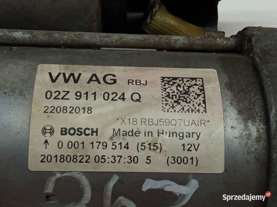 ROZRUSZNIK 02Z911024Q 14 TSI VW Volkswagen Caddy Części samochodowe