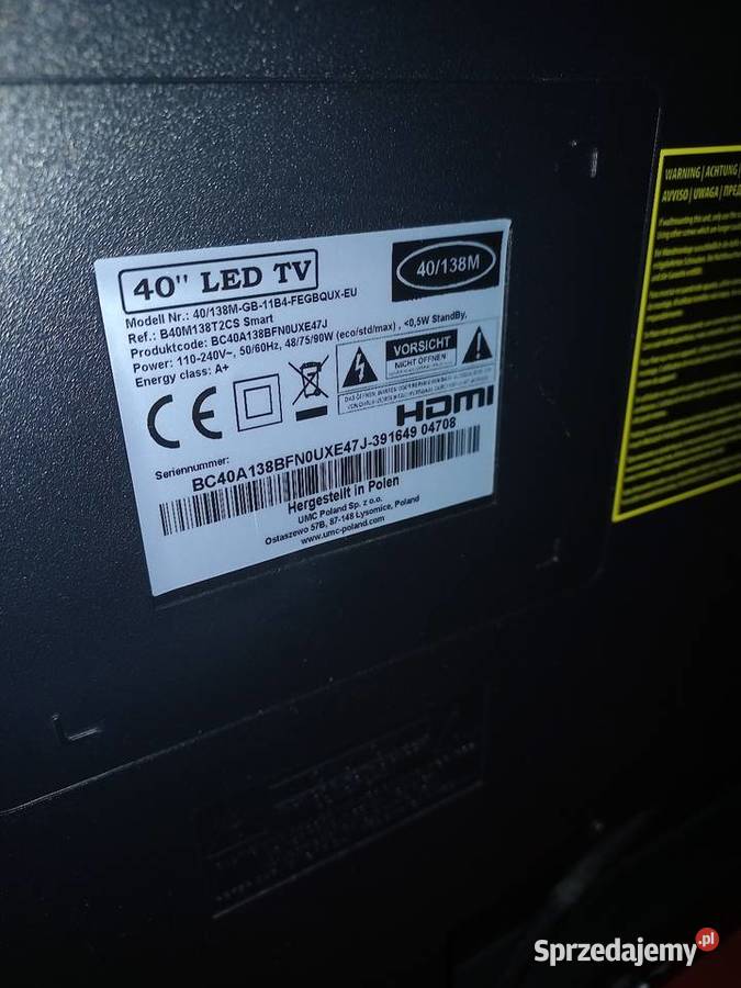 Sprzedam TV Blaupunkt 40 Chojnice