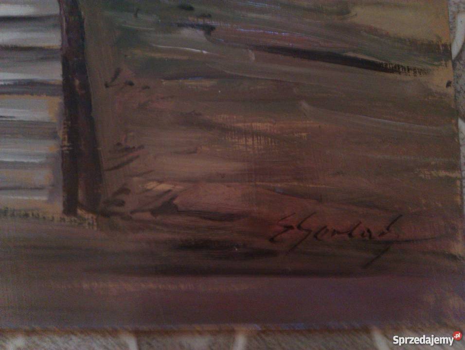 obraz olej EGerlach schody Zabrze