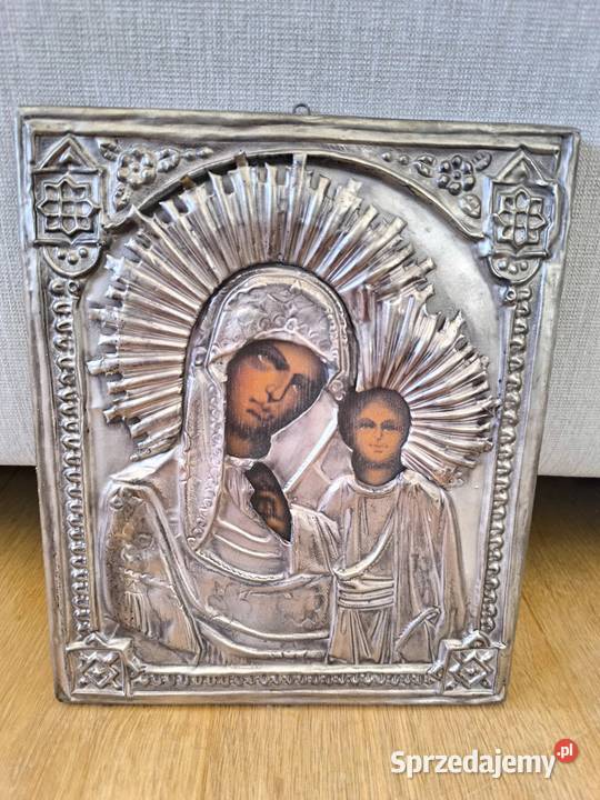 Piękna stara ikona z wizerunkiem Matki boskiej Łódź