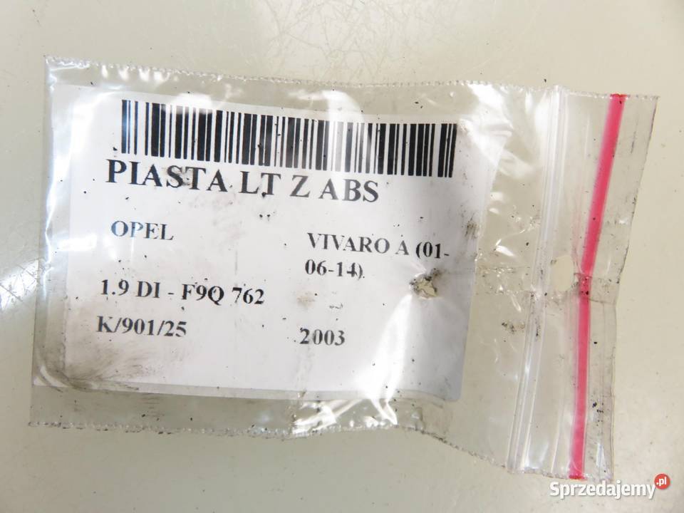 PIASTA TYLNA LEWA OPEL VIVARO A 19 DCI