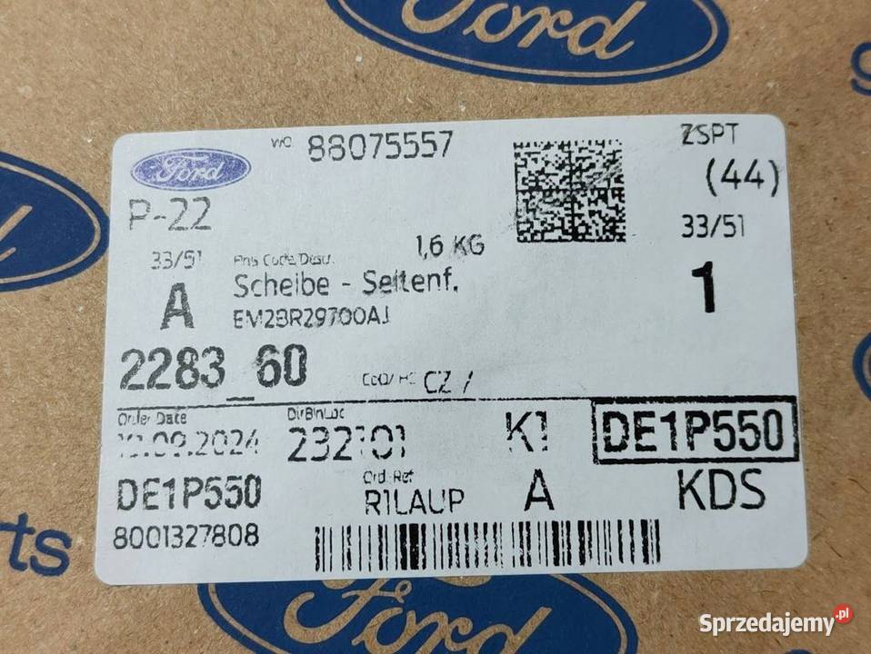 Nowa Szyba w Błotnik Karoseryjna Prawy Tył Ford osobowe Pleszew sprzedam