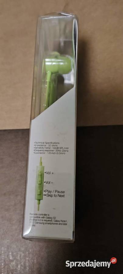 Słuchawki Samsung HS130 z mikrofonem zielone Gliwice