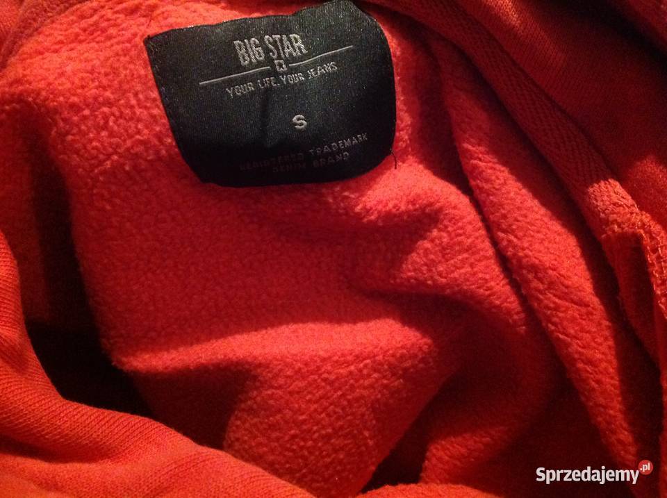 Bluza z Kapturem Czerwona Damska BIG STAR S Odzież damska lubuskie Nowa Sól
