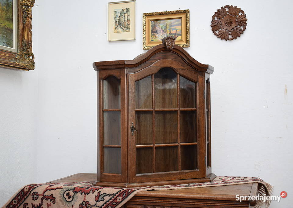 Witrynka wisząca dębowa witryna szafka wysyłam