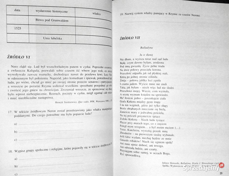 Zestawy testów gimnazjalistów Przedmioty Chełm sprzedam