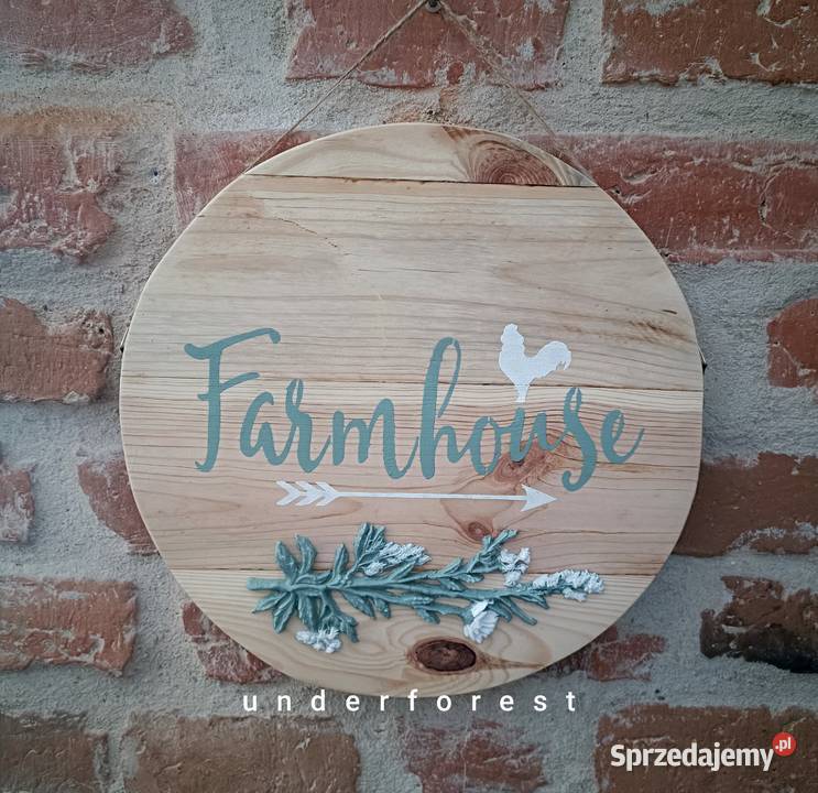 Obrazek Farmhouse drewniana dekoracja wisząca wielkopolskie Leszno