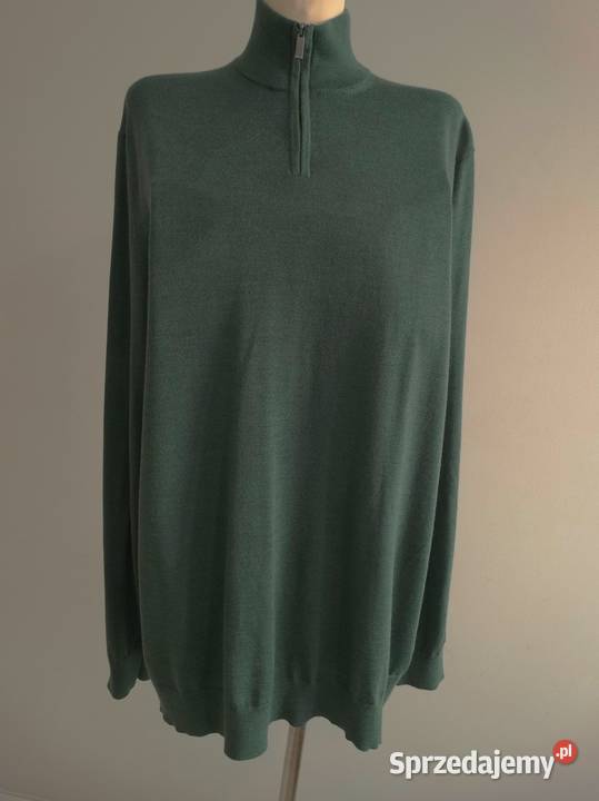 Sweter Męski Wełniany 100 Wełna Merino Fine Łomża