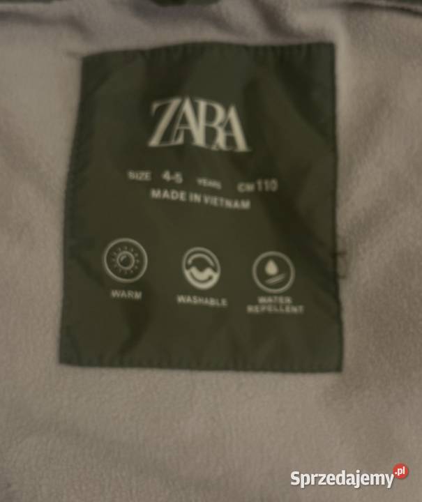 Chłopięca zielona ocieplana kamizelka z kapturem Żyrardów