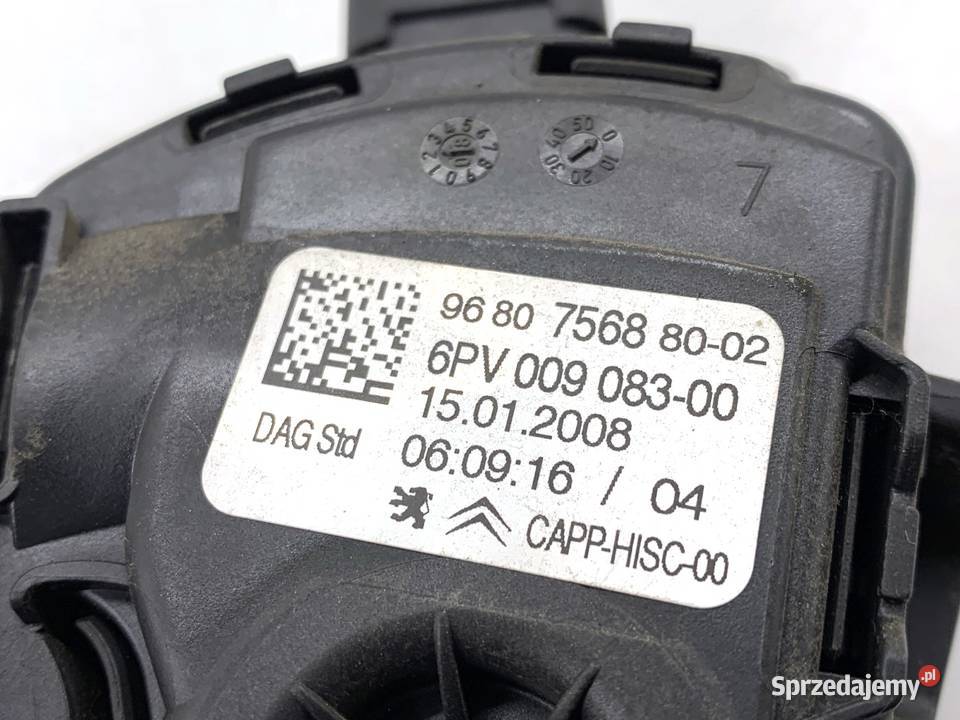POTENCJOMETR GAZU PEUGEOT 207 9680756880 14 73 sprzedam