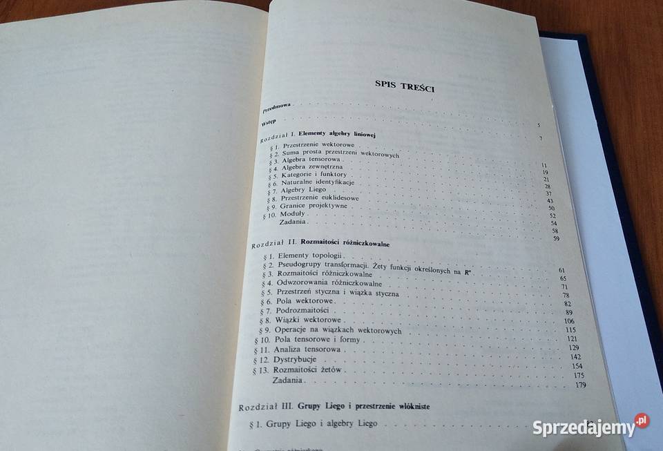Geometria różniczkowa Jacek Gancarzewicz ISBN 8301063041 Gdańsk