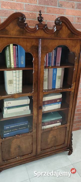 Piękna biblioteka witryna Ludwik Filip antyk Łagów