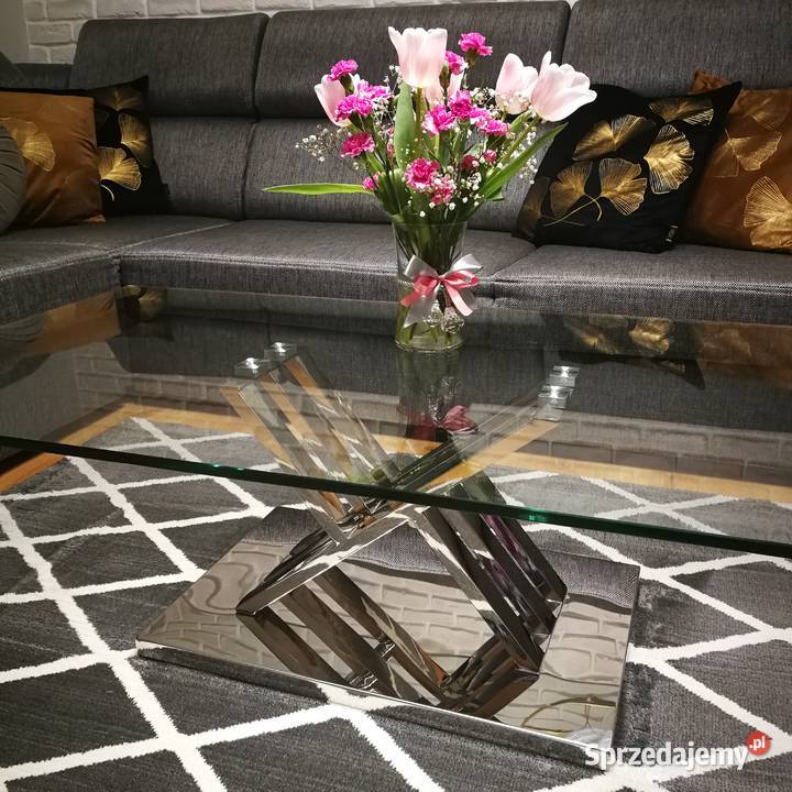 Stolik kawowy poler i szkło Suwałki sprzedam