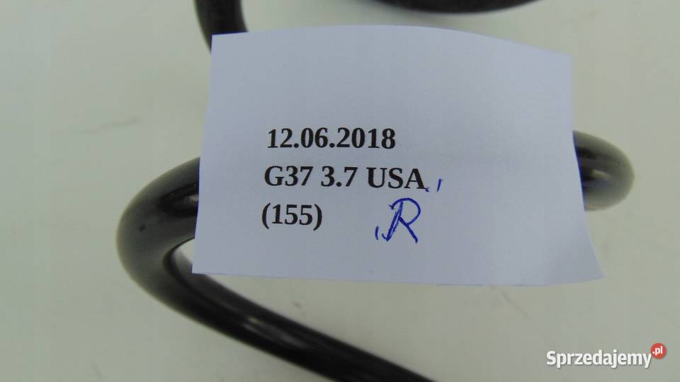 SPRĘŻYNA AMORTYZATORA TYŁ PRAWY LEWY INFINITI Zawieszenie i układ kierowniczy wielkopolskie Nowy Tomyśl