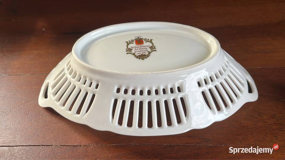 Półmisek z ażurem Schumann Bavaria Porcelana i szkło Gdańsk