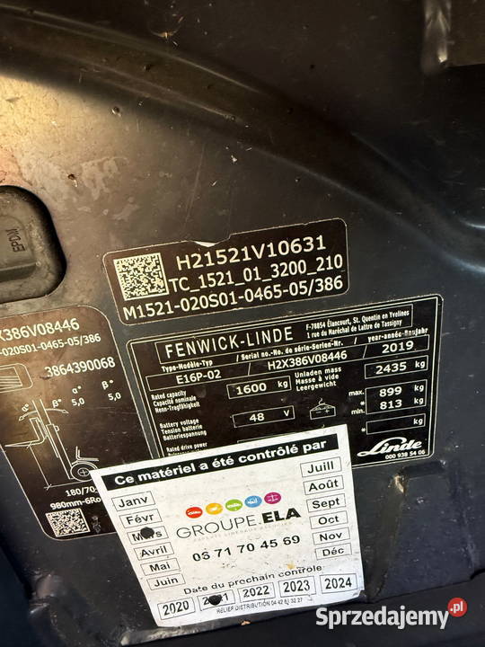 wózek widłowy elektryczny LINDE E16P02 EVO 2019 Działoszyn