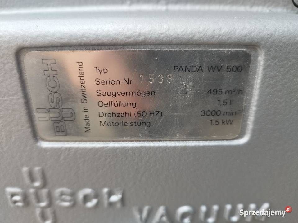 Pompa Próżniowa Busch PANDA WV 500 Wieliczka