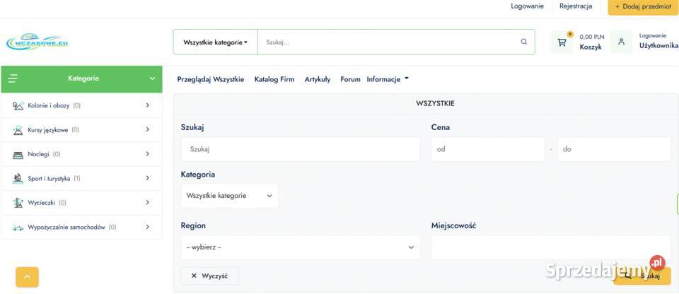 Serwis aukcyjnoogłoszeniowy serwer domena Łódź