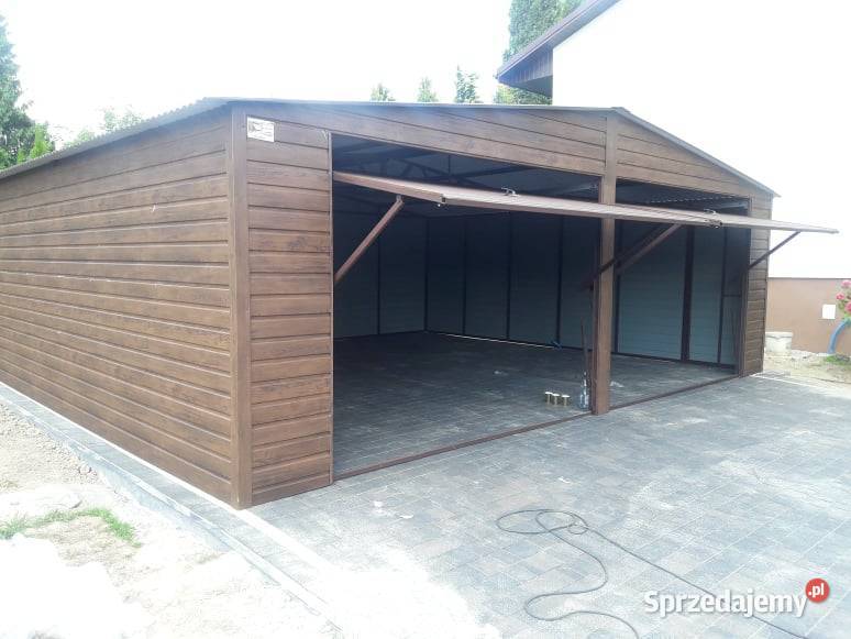 Podwójny Garaż Blaszany w kolorze Orzech 8x6m Kraków