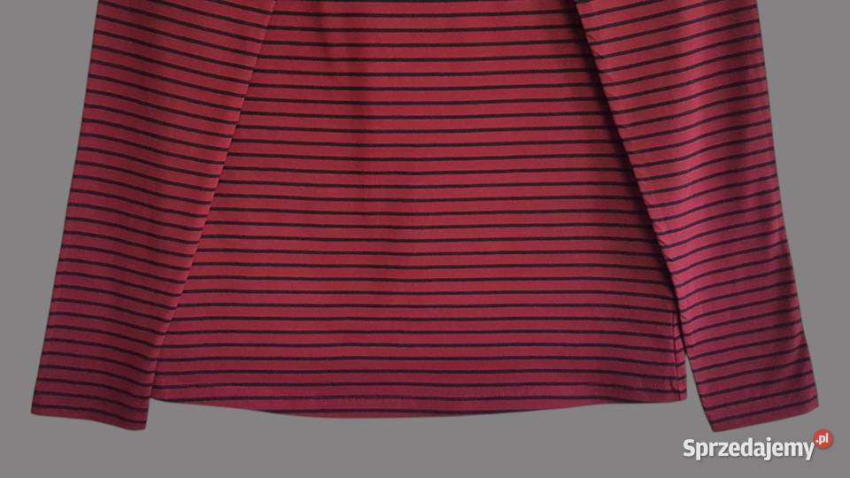 Damska bordowa bawełniana bluzka w paski z Chrzanów