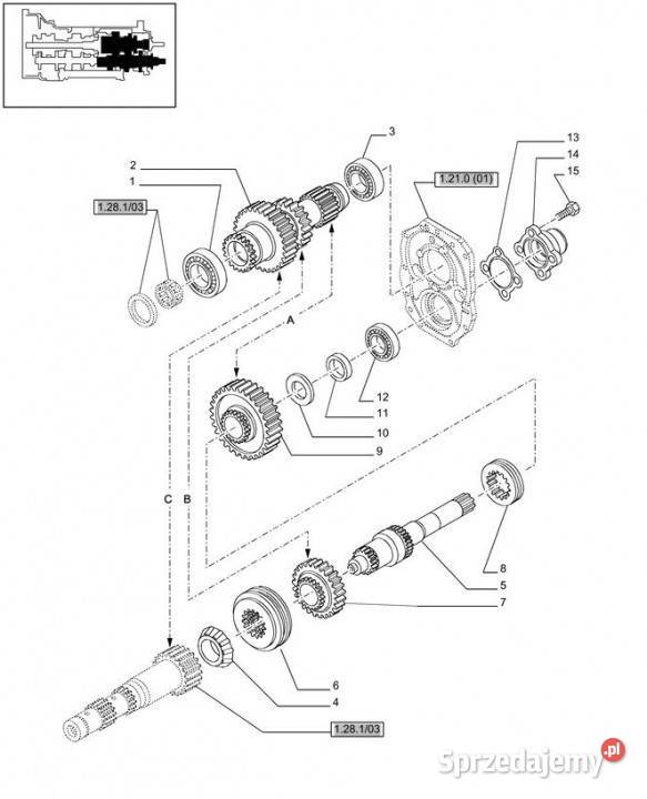 Holland T6010 T6070 Koło zębate 38 teeth Jastrzębniki