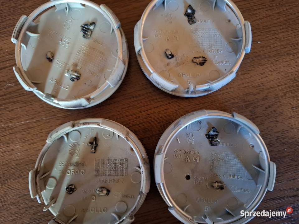 PEUGEOT 4 ORYGINALNE DEKIELEKI DO FELG 60 MM