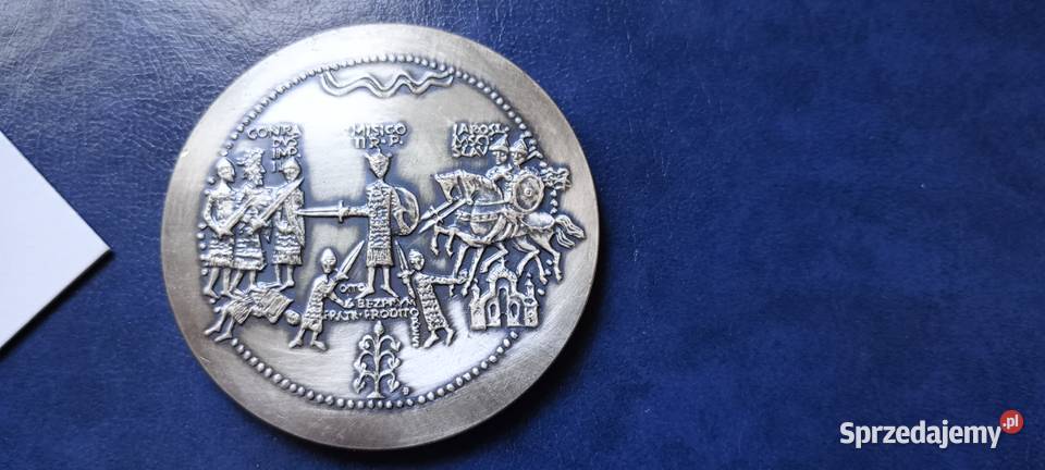 Stare monety Medal Mieszko II seria królewska Lesko