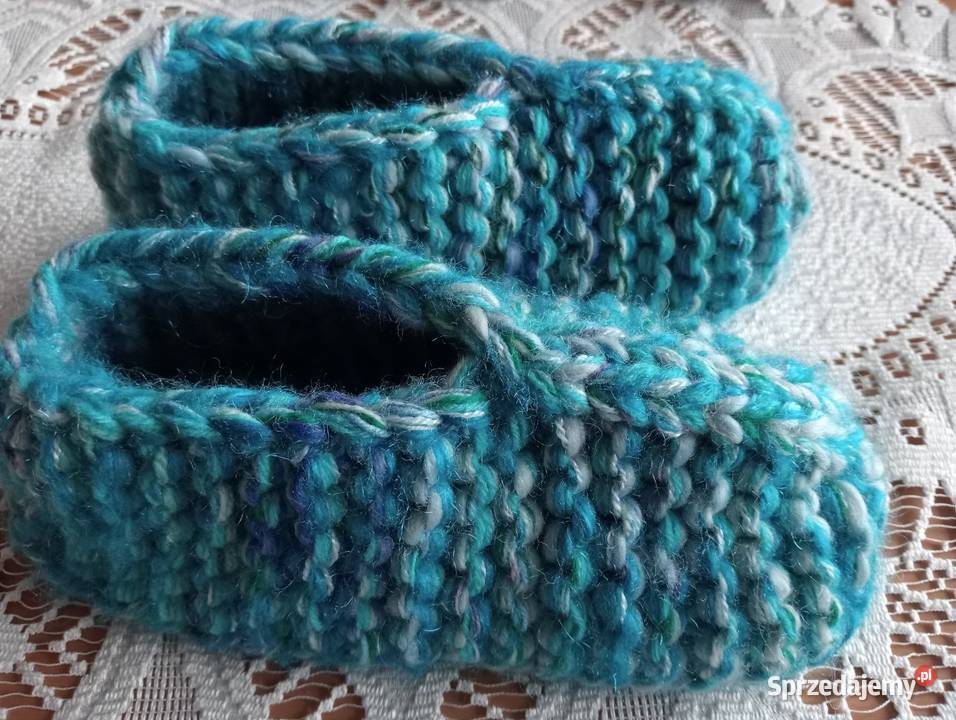 Mega grube kapcie z włóczki 40 Pozostałe Złotów