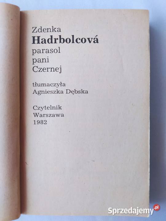 PARASOL PANI CZERNEJ Zdenka Hadrbolcov Proza i poezja Hajnówka