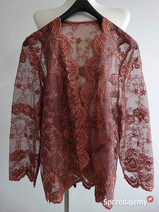 Marynarka Narzutka Blezer Zdobiona Tiul Haft Łomża