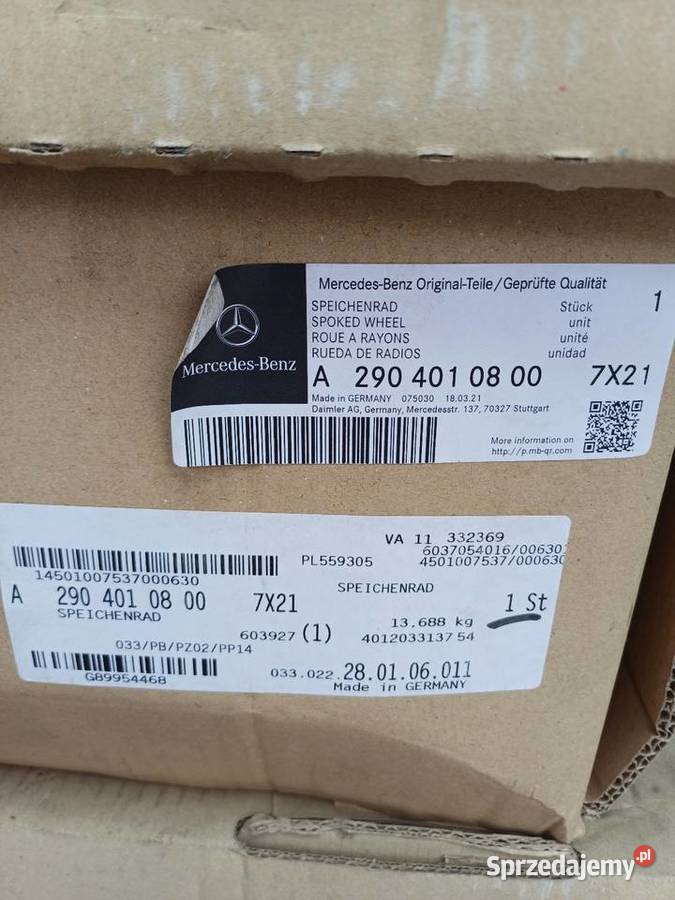 Felgi Mercedes Średnica 19" Konstancin-Jeziorna