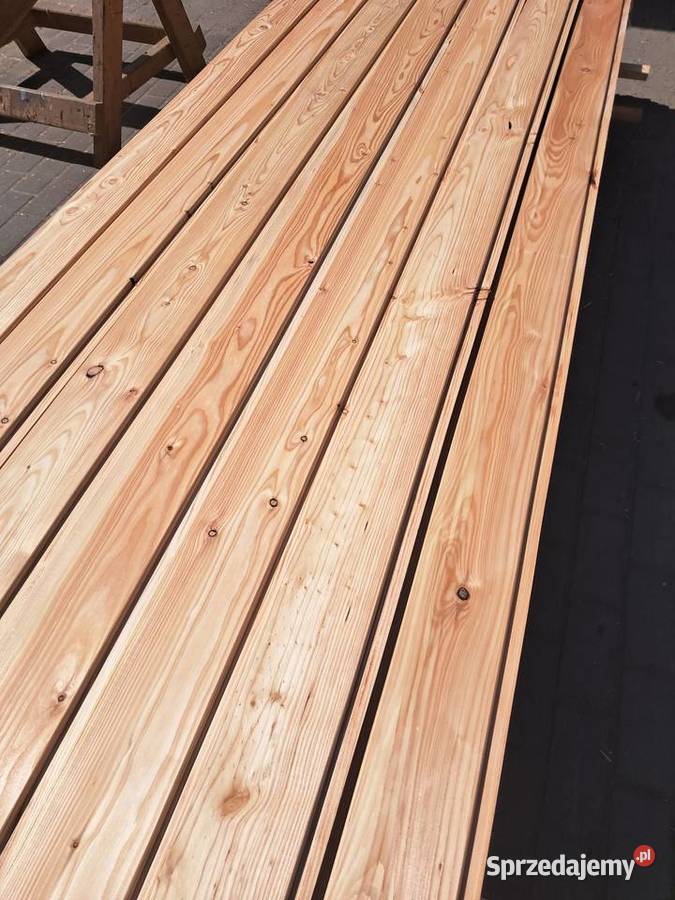 Deska elewacyjna na zakładkę lamele modrzew wielkopolskie Ostrów Wielkopolski