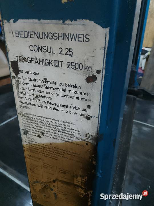 Sprzedam podnośnik dwukolumnowy Consul 25T lubelskie