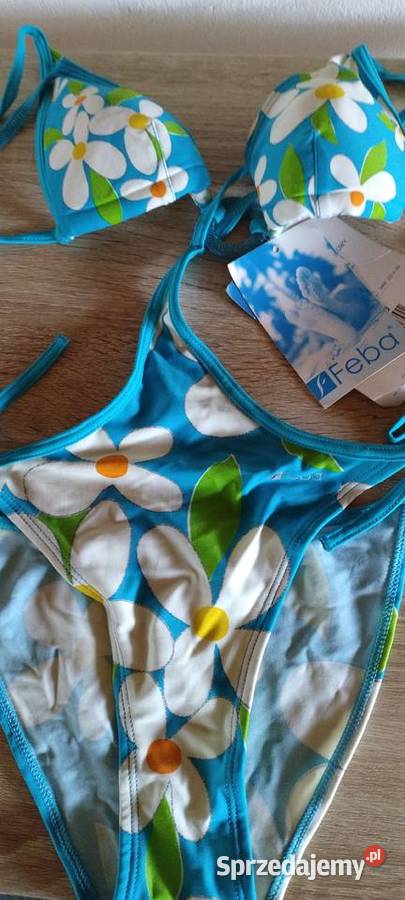 Dwustronny stroj kąpielowy w kolorze nebieskim Stroje kąpielowe Moda i Styl lubelskie