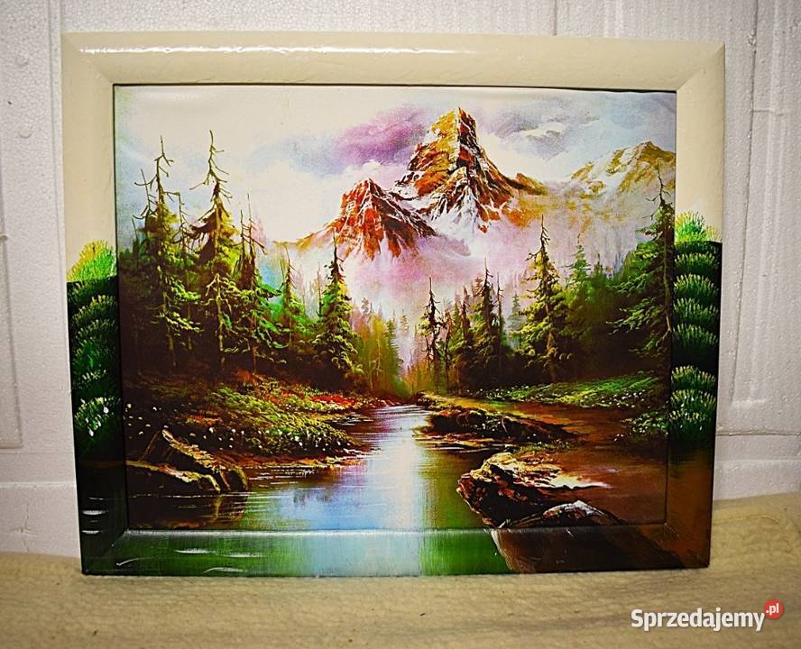 Pejzaż górski reprodukcja o wymiarach 50 x 60