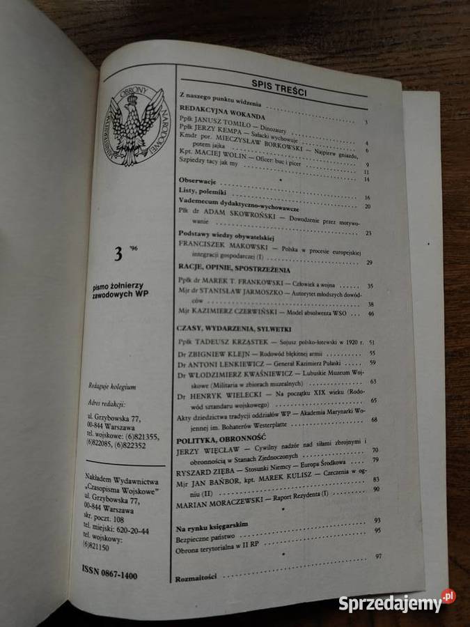 Wojsko i wychowanie Pismo żołnierzy zawodowych Czasopisma Kraków