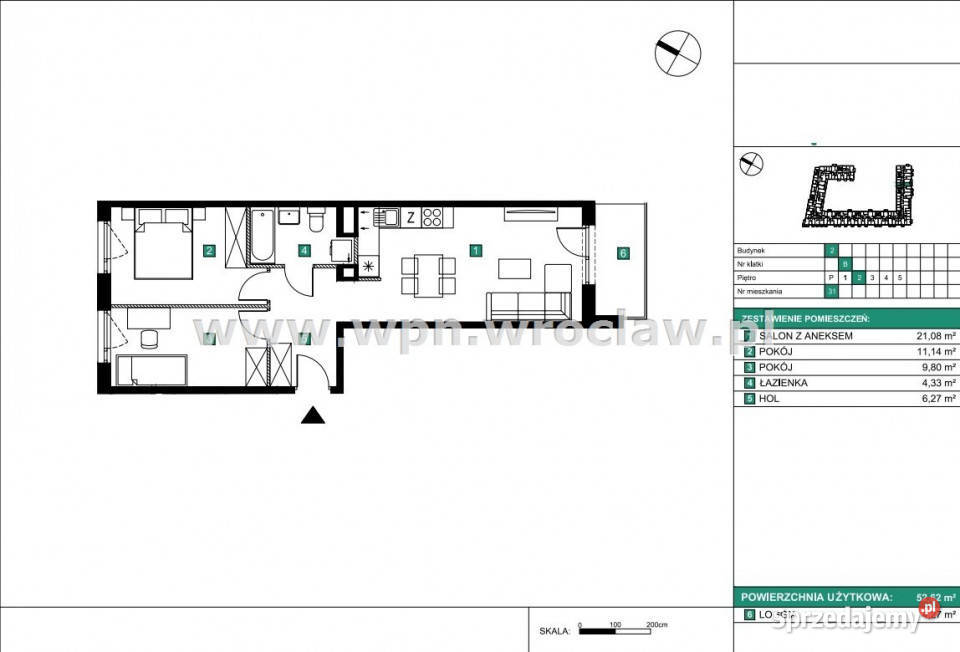 Mieszkanie do sprzedania Wrocław 5262m2 3 pokoje