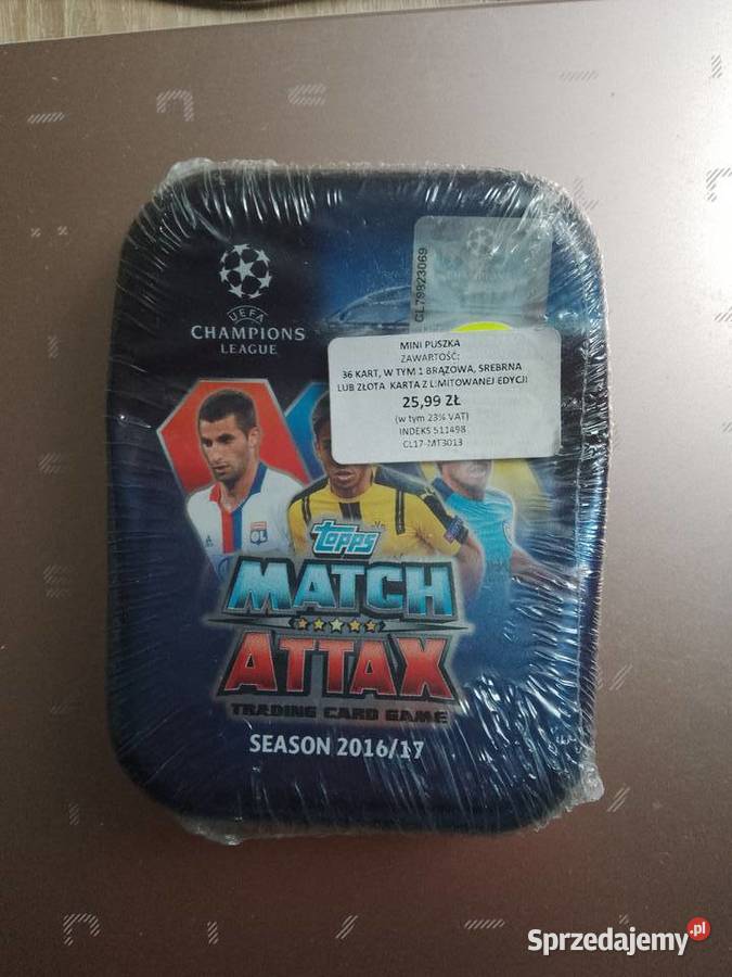 Puszka karty piłkarskie 36 kart match attax Chrzanów