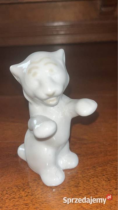 Figurka tygryska Wołyń Połonne z lat 70tych XX w Porcelana i szkło Gdańsk