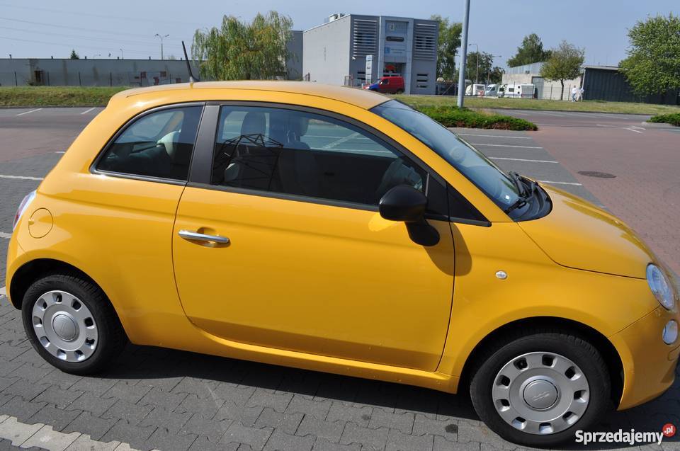 Fiat 500 żółty POP 2015 , 1100km. klimatyzacja, Poznań