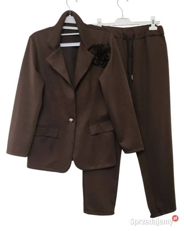 Komplet marynarka i spodnie kolor czekolada Wejherowo